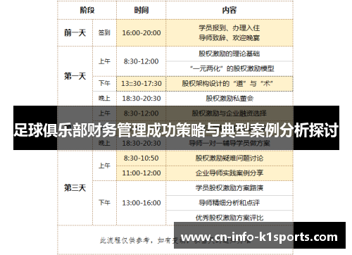 足球俱乐部财务管理成功策略与典型案例分析探讨